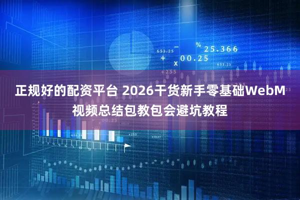 正规好的配资平台 2026干货新手零基础WebM视频总结包教包会避坑教程