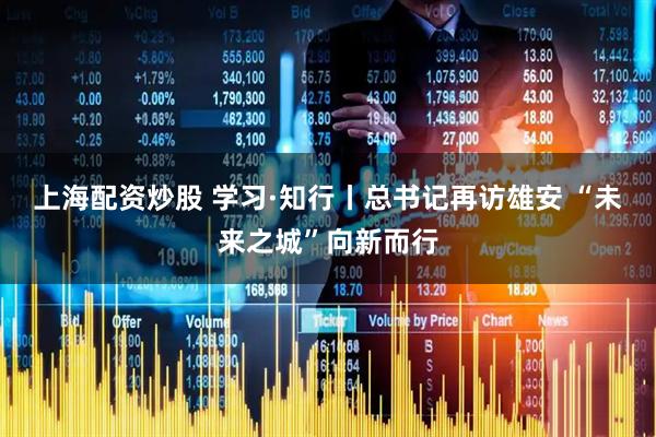 上海配资炒股 学习·知行丨总书记再访雄安 “未来之城”向新而行
