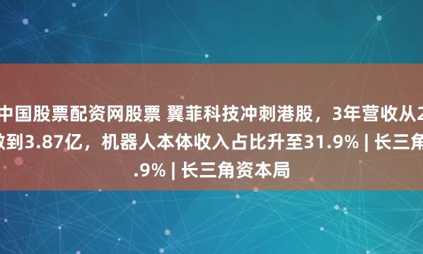 中国股票配资网股票 翼菲科技冲刺港股，3年营收从2.01亿做到3.87亿，机器人本体收入占比升至31.9% | 长三角资本局